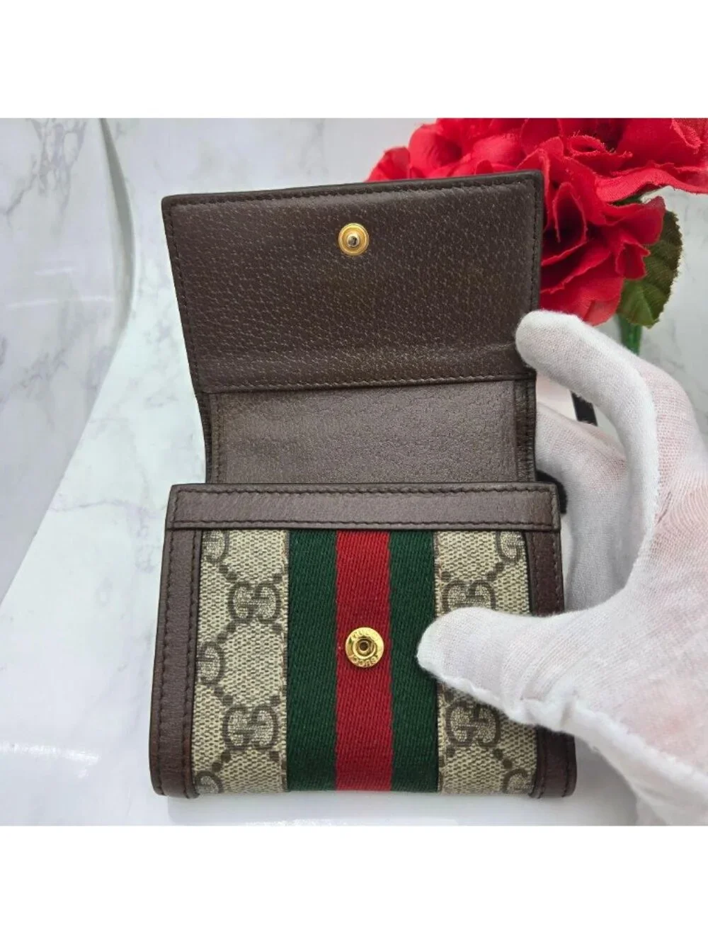 Gucci Fold Wallet Ophidia Sherry Line - Picture 10 of 15
